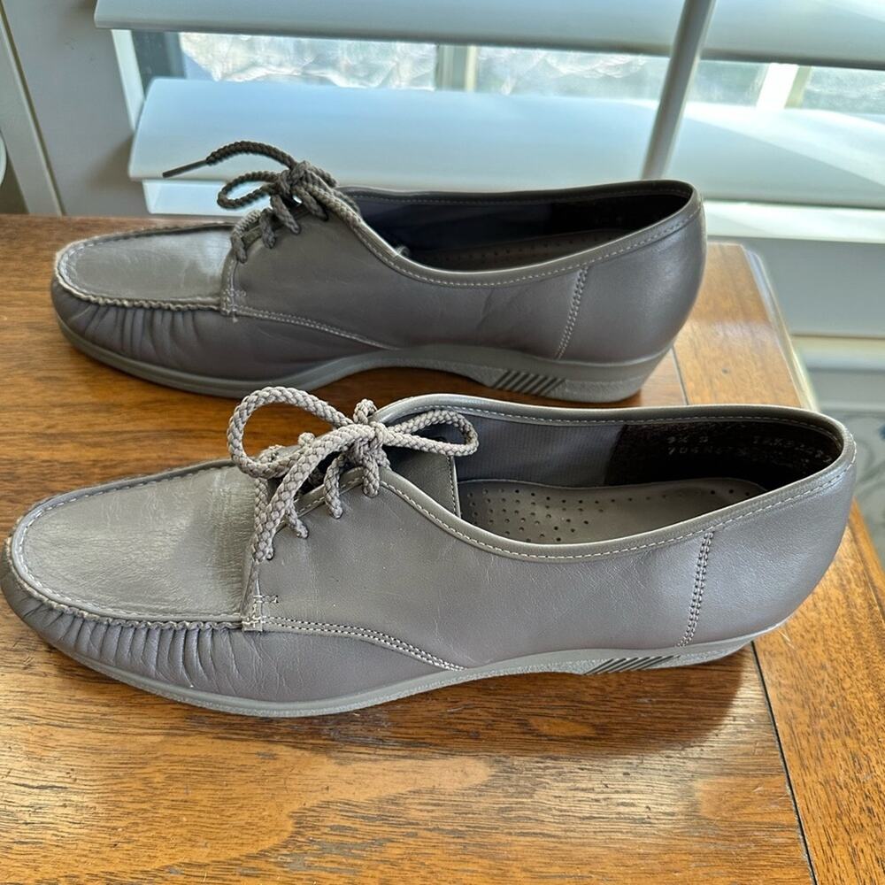Naturalizer gray leather women’s lace up loafers size 9.5 - Picture 7 of 7